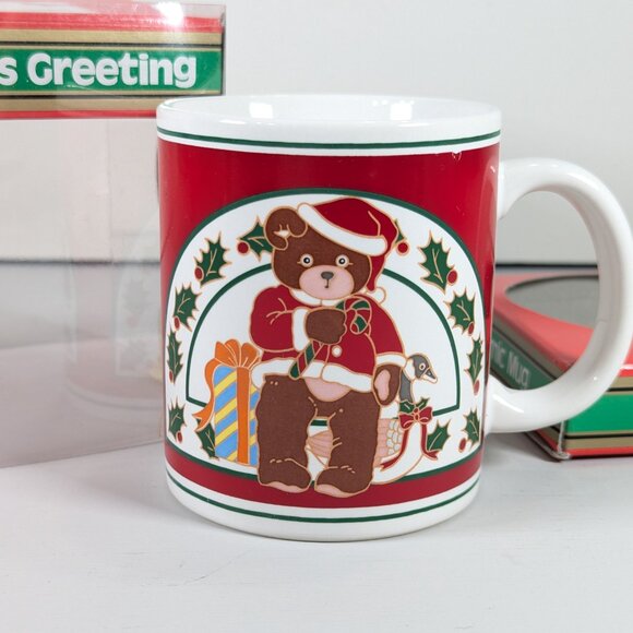 Woodward Canada Christmas mug Teddy Bear Holiday Mug Vintage Gift idea - Picture 1 of 13